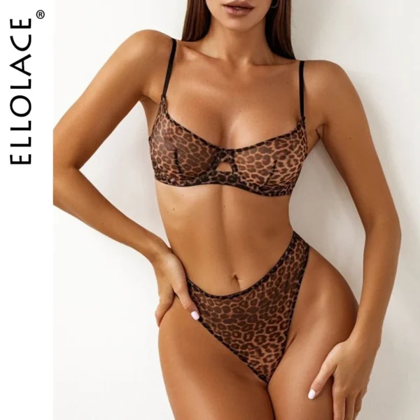 Ellolace Seamless Bra Set See Through Sexy Lingerie Outfit Fine Lace Underwear Fancy Bilizna Set Attractive Bilizna Intimate - Image 1