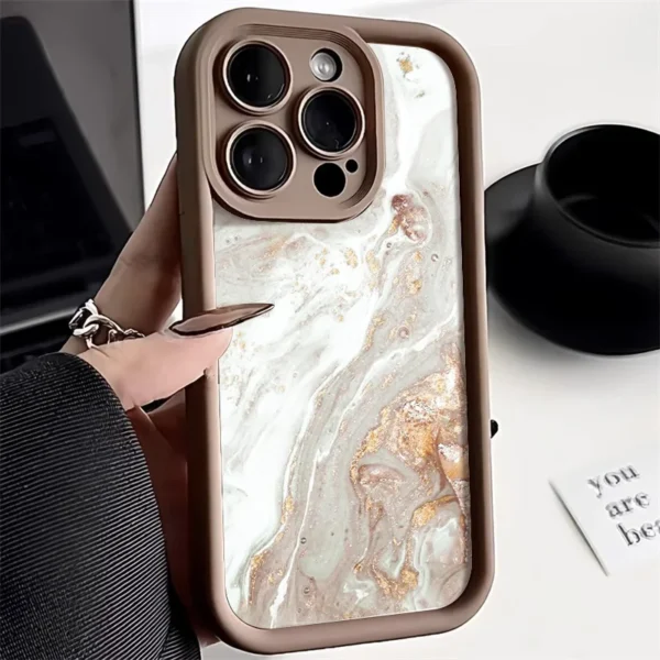 Marble Case For iPhone 16 Pro Max Case iPhone 13 15 11 17 12 14 Pro Max XR 7 8 Plus SE Shockproof Soft TPU Silicone Phone Cover - Image 2