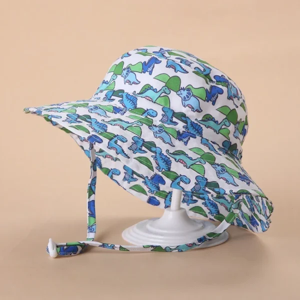 Children Hat Toddler Boys Girls Summer Cartoon Panama Sun Hat Baby Beach Fisherman Bucket Hat Kids Ear Cover Caps 0-8 Years - Image 5