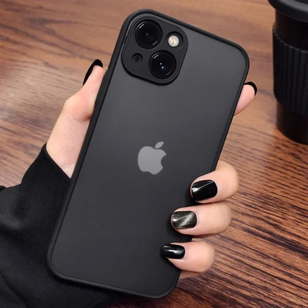 kf-S6d11be9c50b148f2928e924a3dd958a9N Luxury Shockproof Matte Phone Case For iPhone 15 14 13 12 11 16 Pro Max XR XS X 7 8 Plus Bumper Transparent Cover - Image 1
