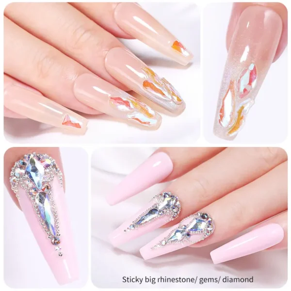 BORN PRETTY 10g Nail Rhinestone Adhesive Glue For Stick The Drill Tranparent Nail Glue Soak Off UV LED Nail Art Gel Varnish - Image 4