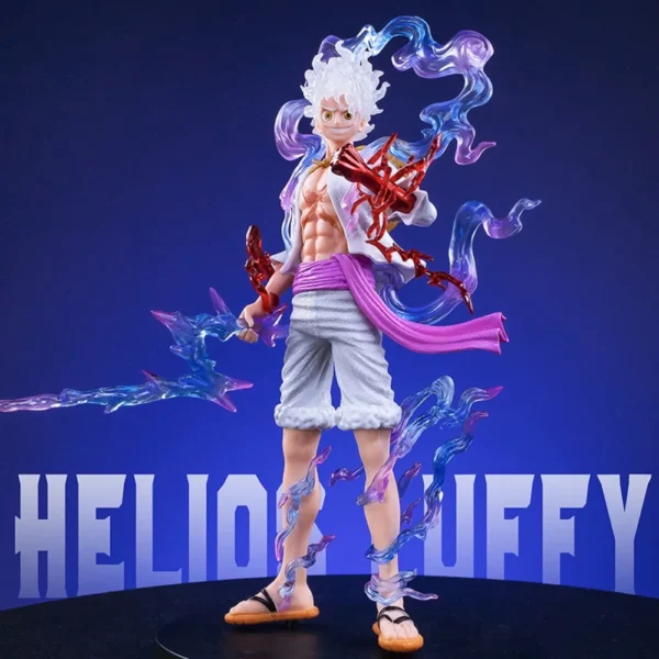 kf-S6eecb8eb4c1546ecb3662b56d44d9e86G 21cm One Piece Anime figure Luffy GEAR 5 Figurine Nika Luffy Sun God Action Figures Collectible Model Toys Gift - Image 1