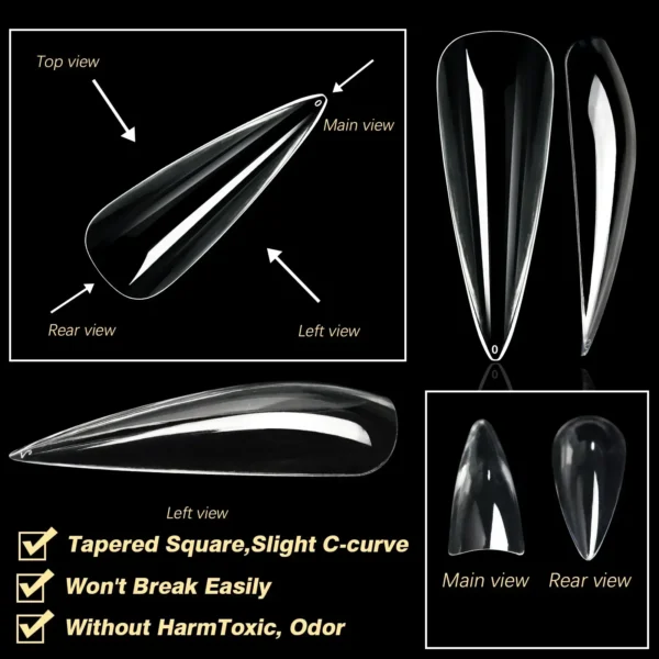 Soft Gel False Tips Box Natural Sculpted Ballet Coffin Almond Fake Nails Full Cover Premium Quality Press On Nails Nail Supplies - Image 3