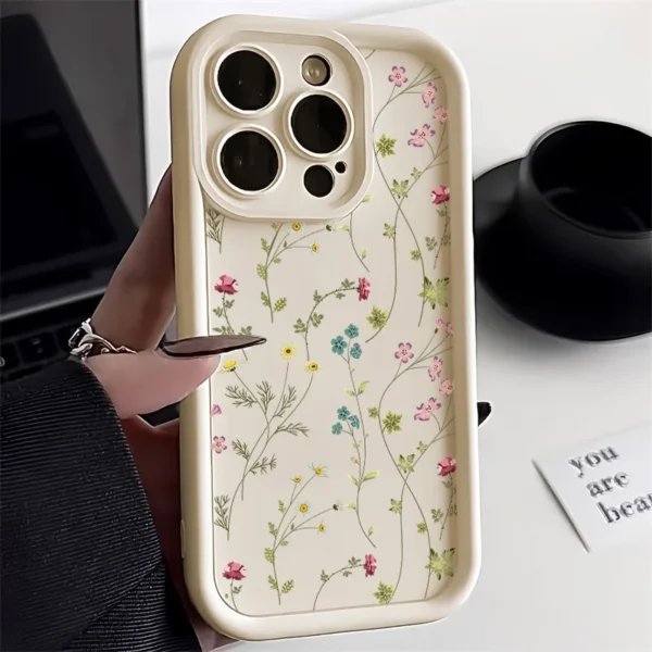 Matte Silicone Flower Phone Case For iPhone 11 Case iPhone 15 13 16 12 14 17 Pro Max XR XS X 7 8 SE Soft floral Shockproof Cover - Image 5