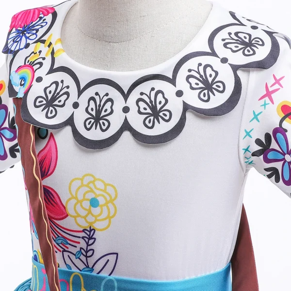 Girls Princess Costume Children Encanto Halloween Swing Flared Clothes Kids Printed Mirabel Cartoon Fantasy Cosplay Dress 3-12Y - Image 3