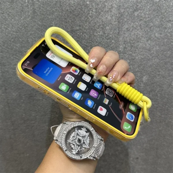 Luxury Card Bag With lanyard Phone Case For iPhone 11 12 13 14 15 16 17 Pro Max Plus Air Transparent Shockproof Bumber Cover - Image 6
