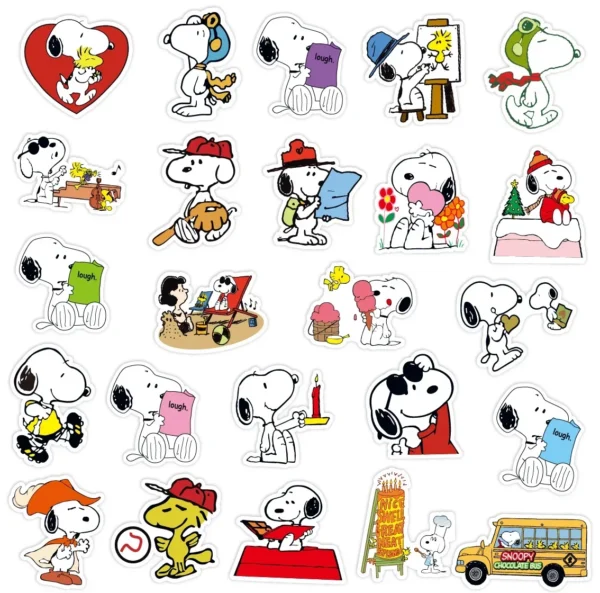 50pcs Snoopy Stickers Cartoon Decoration Laptop Skateboard Notebook Luggage Waterproof Decal Graffiti Sticker Kids Toys - Image 4