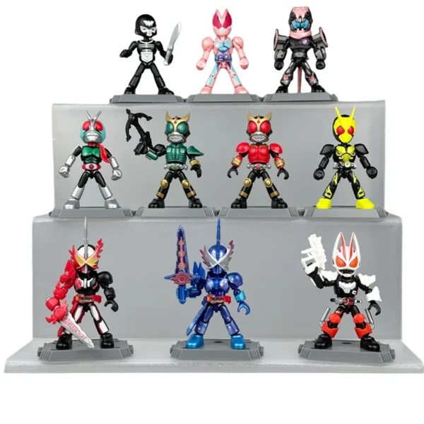 BLOKEES Kamen Rider Building Blocks 9Pcs no-repeat Starlight Version Saber GEATS Hopper Kuuga Action Figure Assembled Toys - Image 2