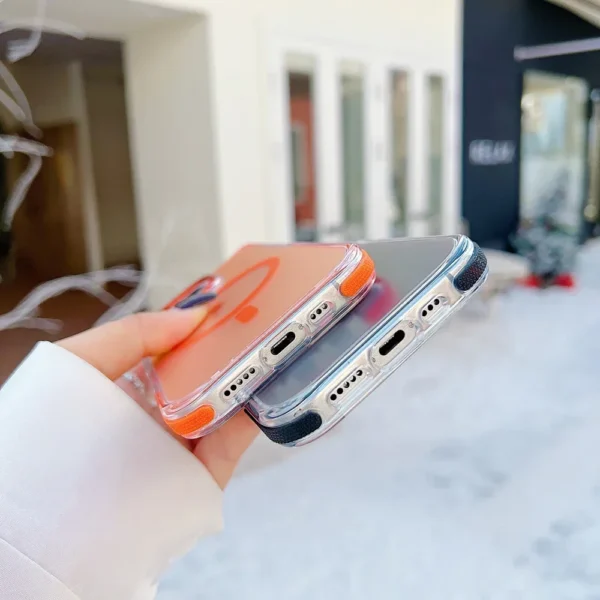 Stylish Metal Lens Magnetic Phone Case for IPhone 17 16 15 14 13 12 11 Pro Max Plus MagSafe Wireless Gradual Change Color Cover - Image 4