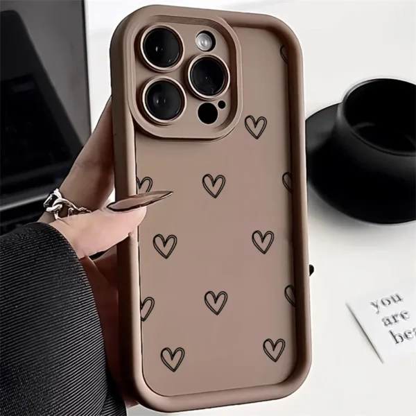 Love Heart Phone Case For iPhone 16 Pro Case iPhone 11 13 17 12 15 14 Pro Max XR X XS 7 8 Plus SE Shockproof Soft Silicone Cover - Image 4