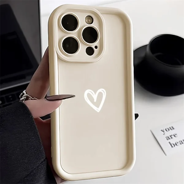 Love Heart Phone Case For iPhone 16 Pro Case iPhone 11 13 17 12 15 14 Pro Max XR X XS 7 8 Plus SE Shockproof Soft Silicone Cover - Image 5