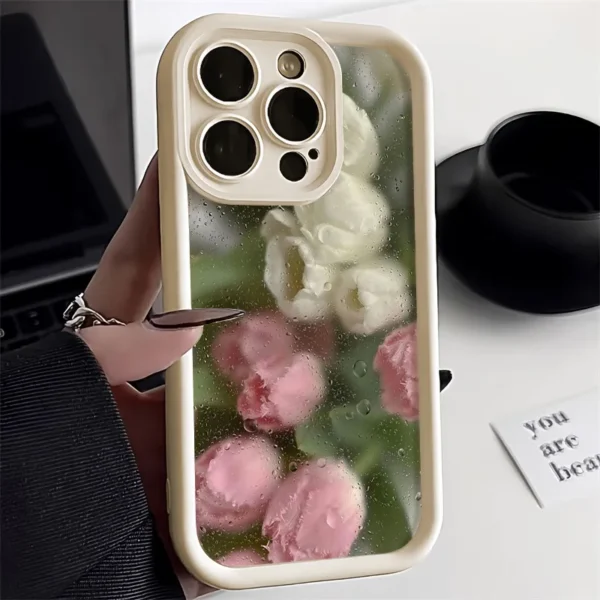 Cute Flower Phone Case For iPhone 11 Case iPhone 15 13 16 17 12 14 Pro Max XR X XS 7 8 Plus SE Anti-drop Shockproof Cover Funda - Image 2