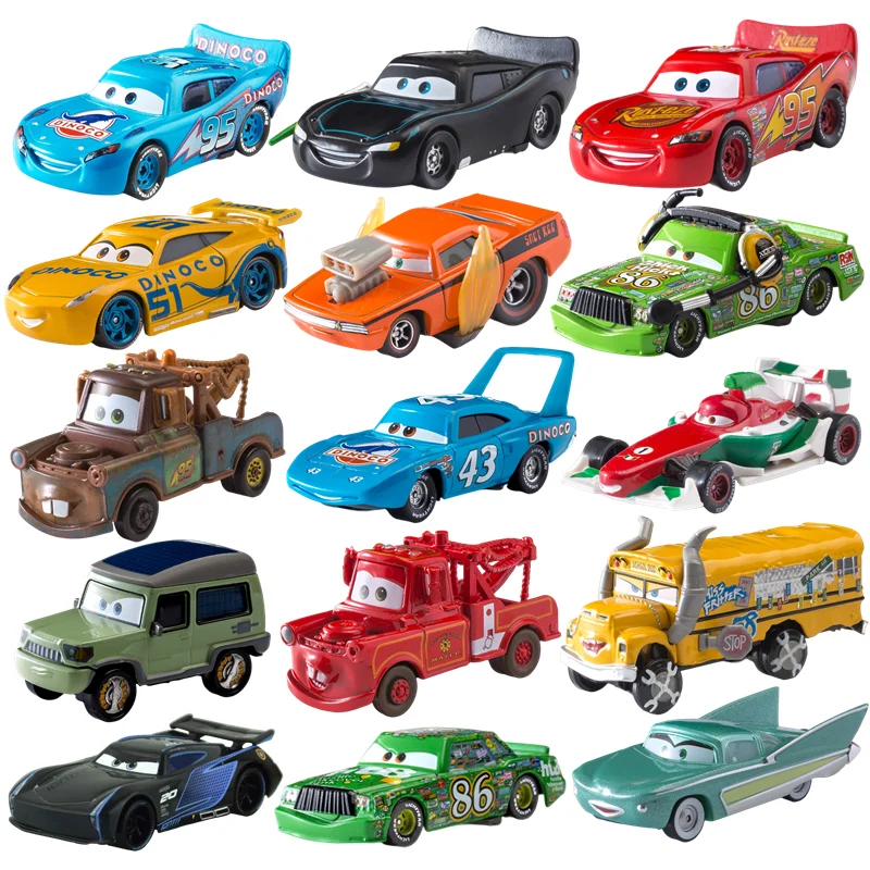 kf-S768dc9b793ac44129e86619cdecd2c25B Cars Disney Pixar Cars Lightning McQueen 1:55 Alloy Metal Model Car Toy Mater Sheriff Metal Toys Vehicles Boy Children Gifts - Image 1