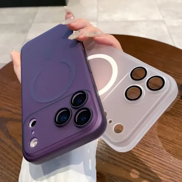 Luxury Ultra Thin Matte Clear For Magsafe Case for iPhone 17 Air 16 15 14 13 11 12 Pro Max Plus Magnetic Wireless Charge Cover - Image 4