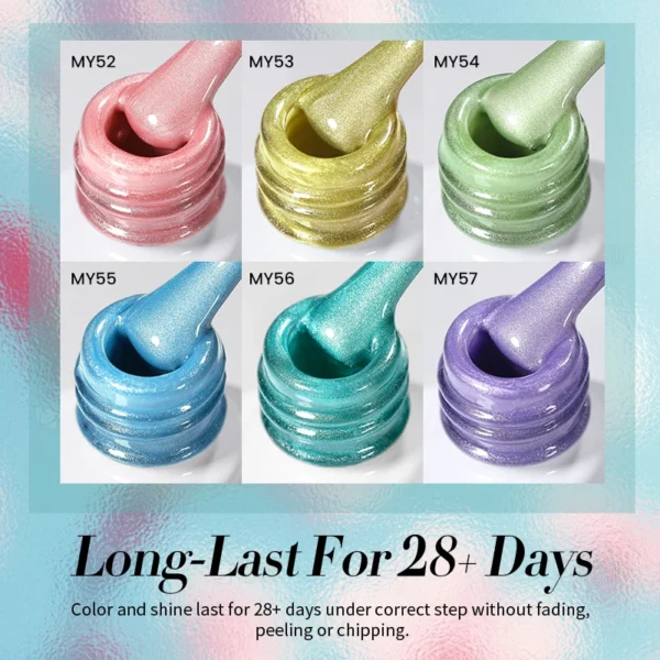 BORN PRETTY 10ml Crystal Pink Blue Cat Magnetic Gel Nail Polish Jelly Glass Beaded Semi Permanent Soak Off UV Gel Varnish Summer - Image 6