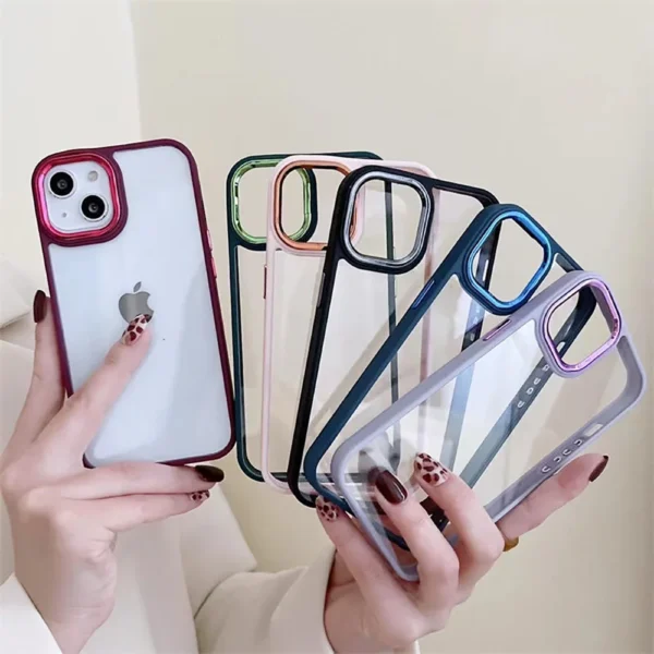 Candy Color Purple Phone Case For iPhone 16 Pro 13 11 15 12 14 Pro Max 6 6s 8 7 Plus XR XS X SE Electroplated Clear Cover Funda - Image 4