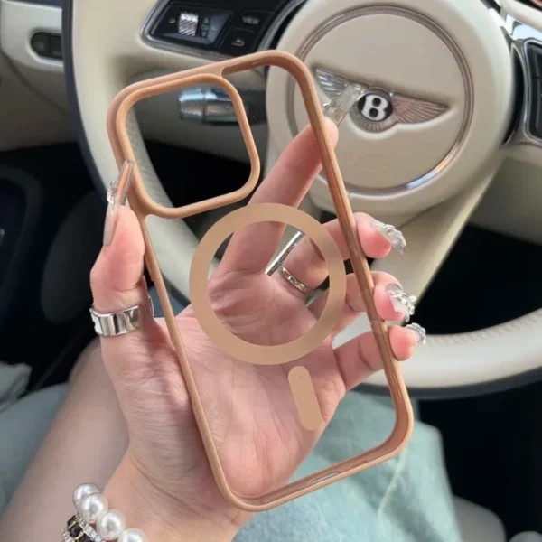 kf-S792c13277b4e47888ab609b4c2d25eedM Luxury Magsafe Transparent Phone Case For iPhone 11 12 13 14 15 16 17 Pro Max Plus Air Mini Magnetic Clear Bumper Cases Cover - Image 1