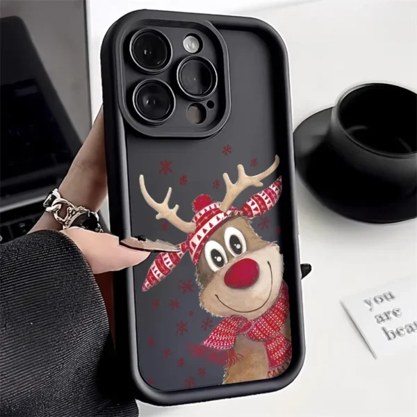 Cute Animals Phone Case For iPhone 11 Case iPhone 13 16 12 14 15 Pro Max XR X XS 7 8 Plus SE New Year Christmas Shockproof Cover - Image 3