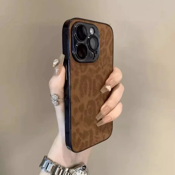 Luxury Leopard Print Phone Case For iPhone 11 12 13 14 15 16 17 Pro Max Plus Air Shockproof Bumber Cases Cover - Image 5