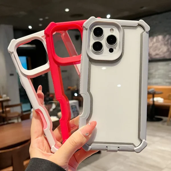 Heavy Duty Dual Layer Transparent Luxury Shockproof Durable Phone Case for iPhone 16 Pro Max 15 Plus 14 13 12 11 Protect Cover - Image 3