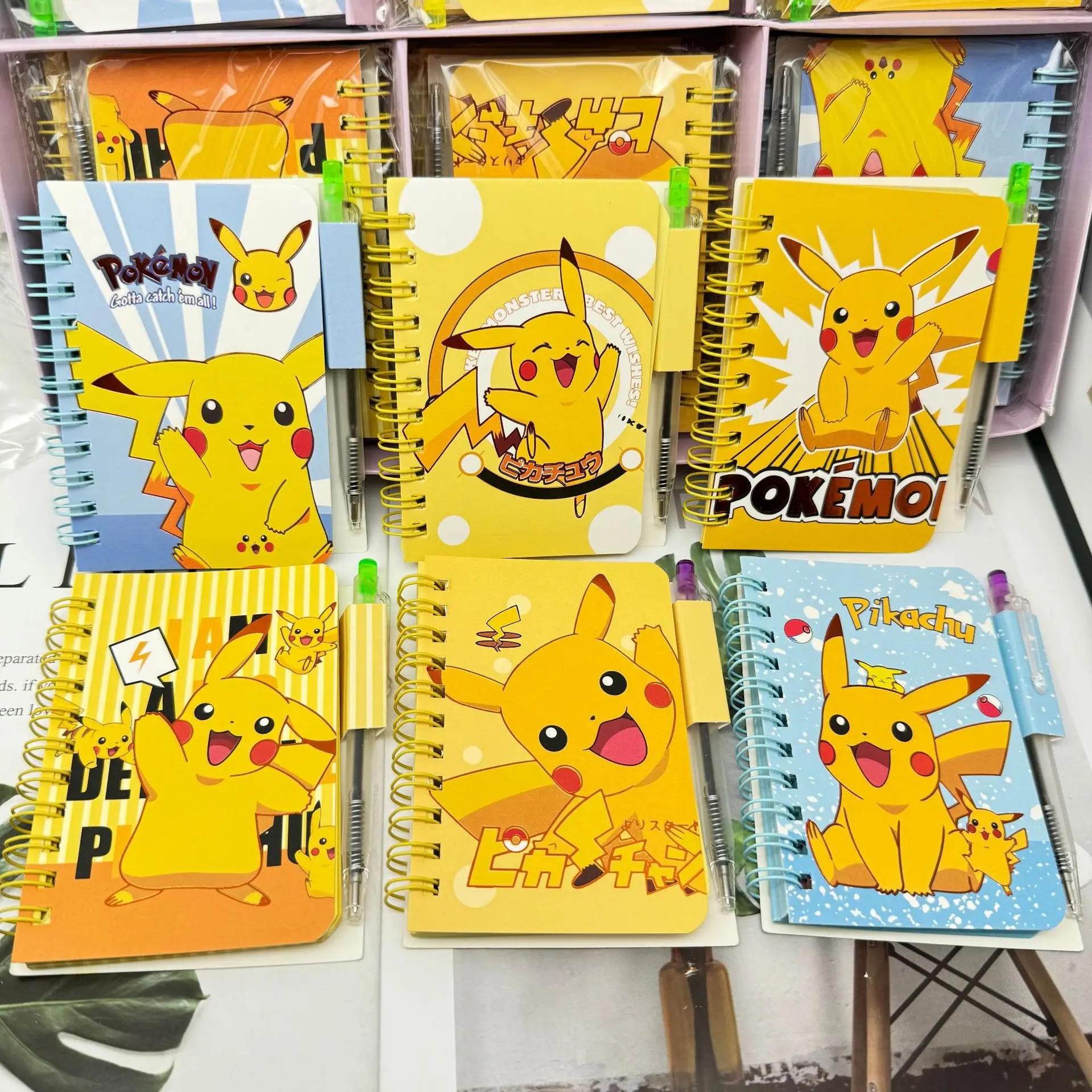 kf-S7b8e09550f234c41832a91f5f5b8101cR Pokemon Pikachu Notebook Cute Cartoon School Supplies Portable Diary Fashion Office Supplies Coil Book Children Holiday Gift - Image 1