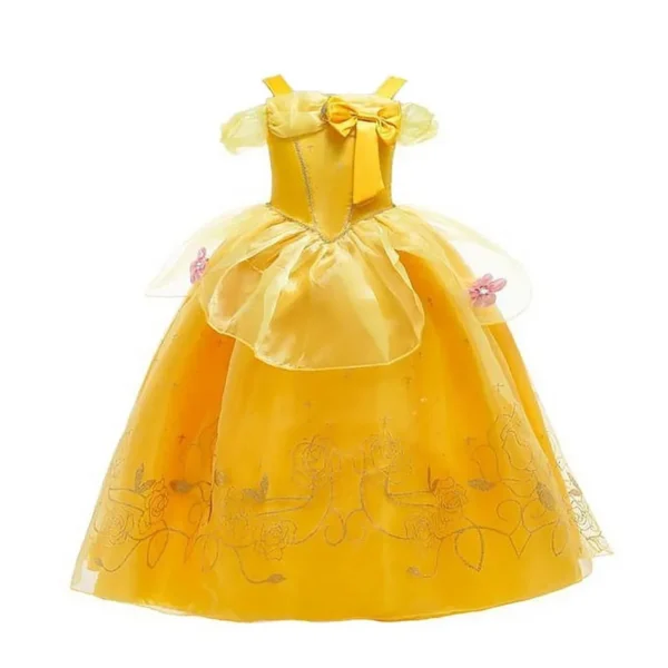 Princess Dress for Girls Elsa Anna Cosplay Costume Kids Jasmine Belle Cinderella Aurora Halloween Christmas Party Elegant Dress - Image 4