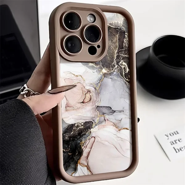 Marble Case For iPhone 16 Pro Max Case iPhone 13 15 11 17 12 14 Pro Max XR 7 8 Plus SE Shockproof Soft TPU Silicone Phone Cover - Image 3