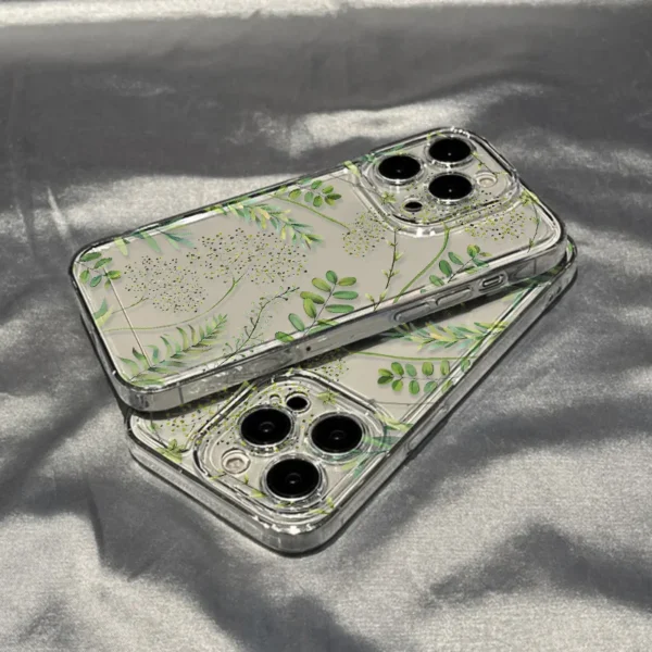 Abstract Plants Flower Phone Case For iPhone 16 Pro Case iPhone 13 15 14 11 12 17 Pro Max 7 8 Plus XR 16e XS SE Clear Soft Cover - Image 6