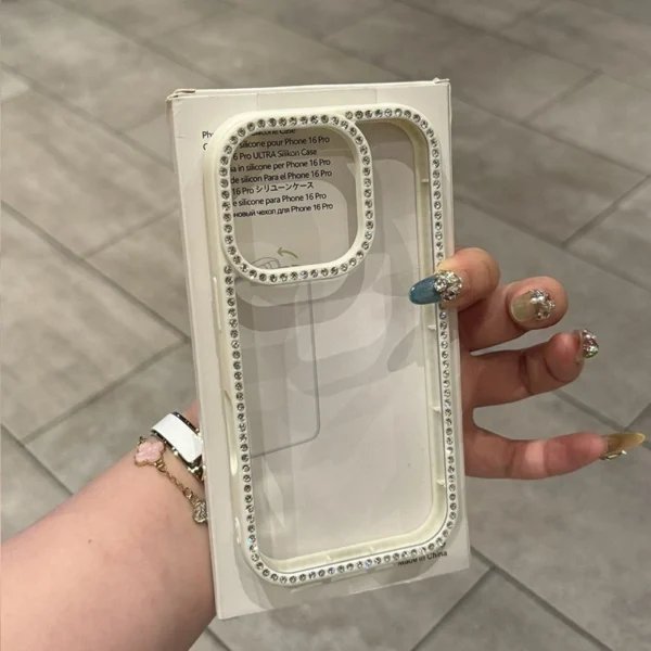 Luxury Transparent Diamond Jewelled Phone Case For iPhone 11 12 13 14 15 16 17 Pro Max Plus Air Glitter Bumper Back Cases Cover - Image 5