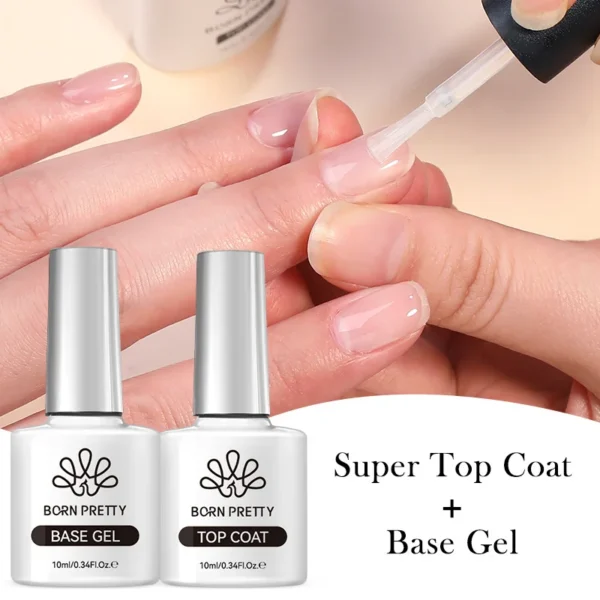 BORN PRETTY 10ML Base Gel Super Top Coat Manicure Matte Top Coat Semi Permanent Soak Off UV Gel Varnish - Image 4