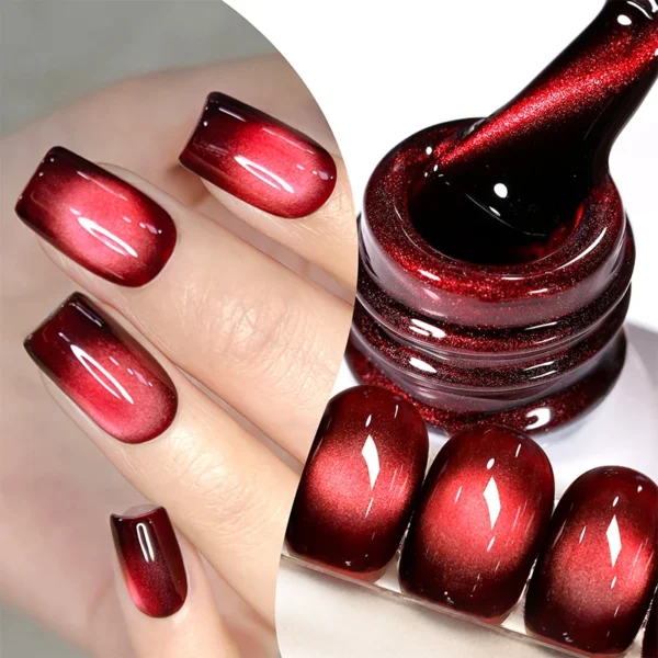 BORN PRETTY 10ml Mint Soda Glass Bead Cat Magnetic Gel Christmas Green Glitter Soak Off UV Gel Nail Art Varnish Manicure - Image 3