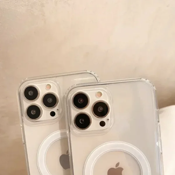 Original For Magsafe Magnetic Wireless Charging Phone Case For iPhone 16 15 14 13 12 11 ProMax mini X XR XS 7 8Plus Clear Cover - Image 4