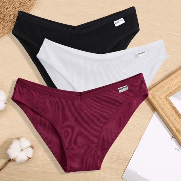 5PCS Women Cotton M-4XL Panties Briefs Female Sexy V Wasit Underwear Ladies Underpants Pantys Girls Plus Size Intimates Lingerie - Image 5