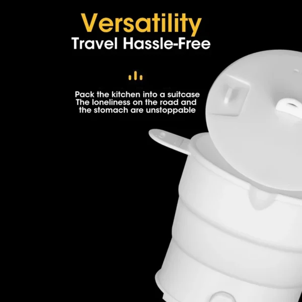 Multi Portable Foldable Silicone Pot For Travel 110/220V Kettle Electric Cook Hot Pot Water Boiler Camping Folding Electric Pot - Image 4