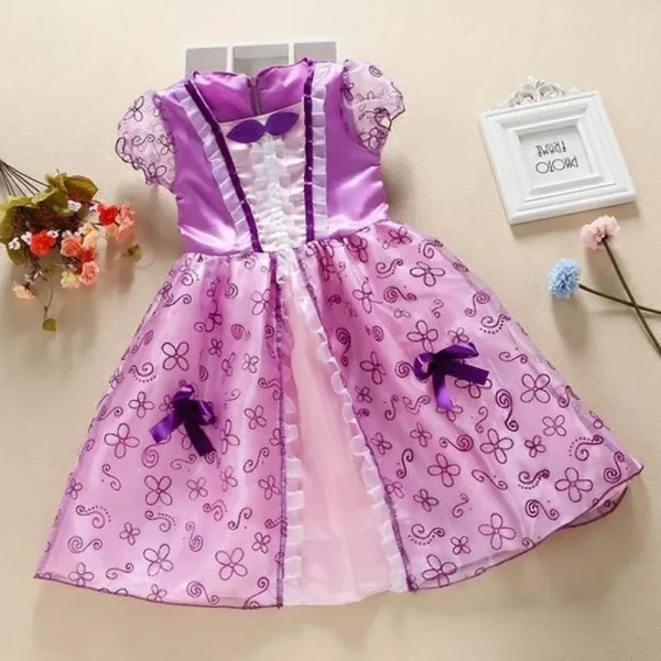 Girls Princess Dress Kids Cinderella Snow White Aurora Sofia Rapunzel Cinderella Halloween Costume Children Birthday Party Dress - Image 5