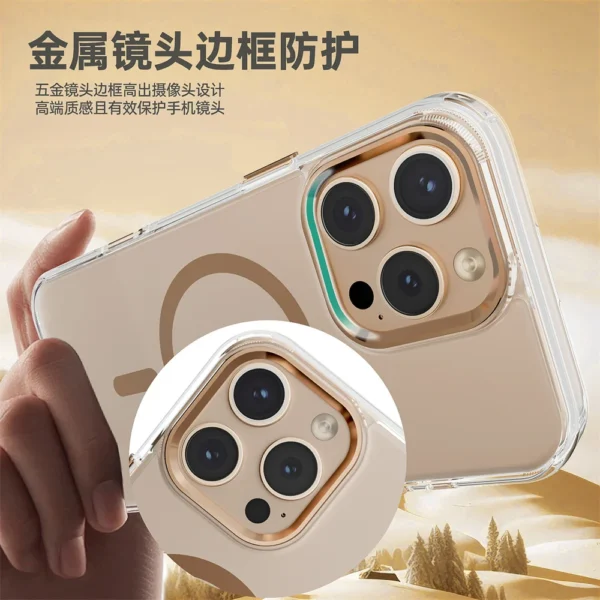 Luxury Magnetic Transparent Phone Case for iPhone 16 11 12 13 14 15 Pro Max Magsafe Wireless Charge Shockproof Clear funda Cover - Image 2