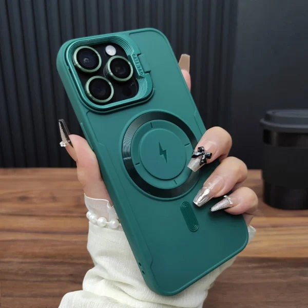 Soft Wireless Charging Kickstand Stand Magsafe Phone Case For iPhone 11 12 13 14 15 16 Pro Max Plus Magnetic Bumper Cases Cover - Image 5