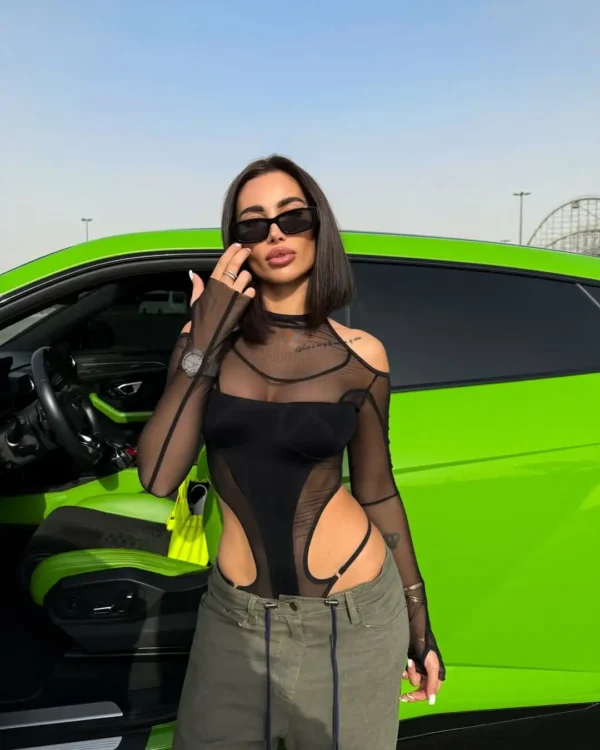 Ellolace Sexy Lingerie To Catch Bodysuit Hollow on Side Off The Shoulder Top Crotchless Body Sissy Youth Girls' Costume Stocking - Image 4