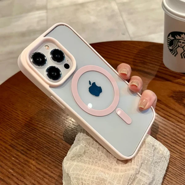 Luxury Magsafe Transparent Phone Case For iPhone 16 15 14 17 12 13 Pro Max 16 Plus Mini 16e Magnetic Wireless Charge Clear Cover - Image 6
