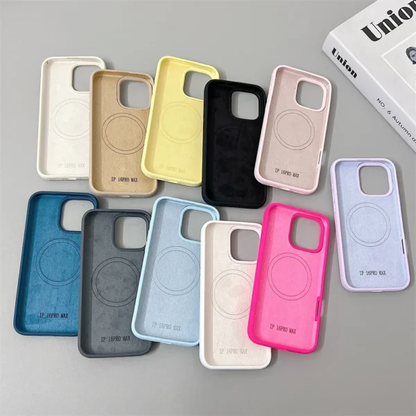 Official Same Original Liquid Silicone Phone Case for iPhone 16 15 14 13 12 Pro Max Magsafe Wireless Charging Magnetic Cover - Image 2