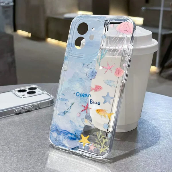 Ocean Animal Cute Phone Case For iPhone 11 Case iPhone 15 13 14 12 17 16 Pro Max 8 7 Plus XR XS SE Clear Protective Cover Funda - Image 4
