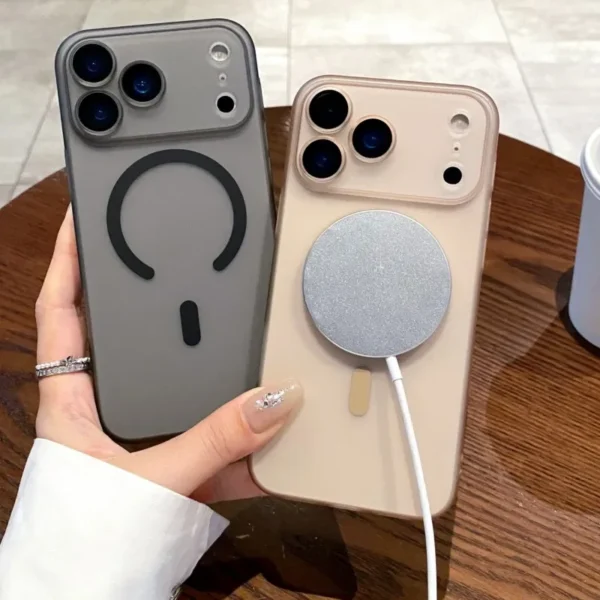 Luxury Ultra Thin Matte Clear For Magsafe Case for iPhone 17 Air 16 15 14 13 11 12 Pro Max Plus Magnetic Wireless Charge Cover - Image 6