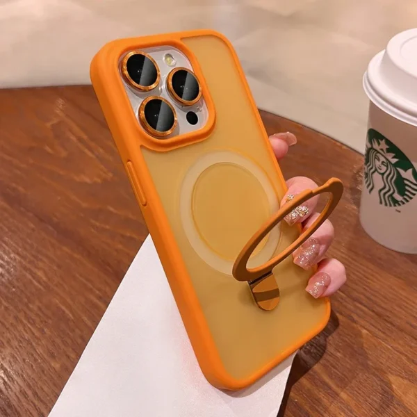 Luxury Magsafe Wireless Charging Case For iPhone 11 12 13 14 15 16 Pro Max Plus Magnetic Ring Bracket Camera Protection Cover - Image 6