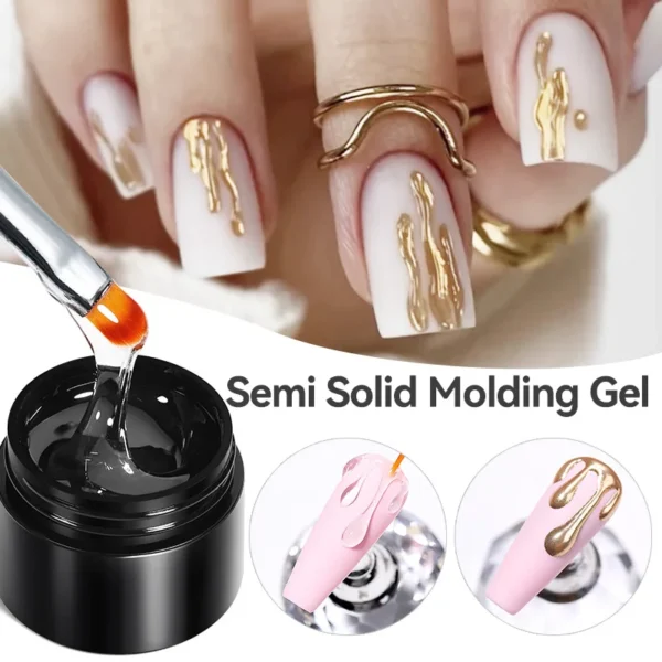 BORN PRETTY 5g Semi-Solid Magic Metal Powder Modeling Gel Transparent 3D Shaping Sculpting Carving Nail Art Glue - Image 2