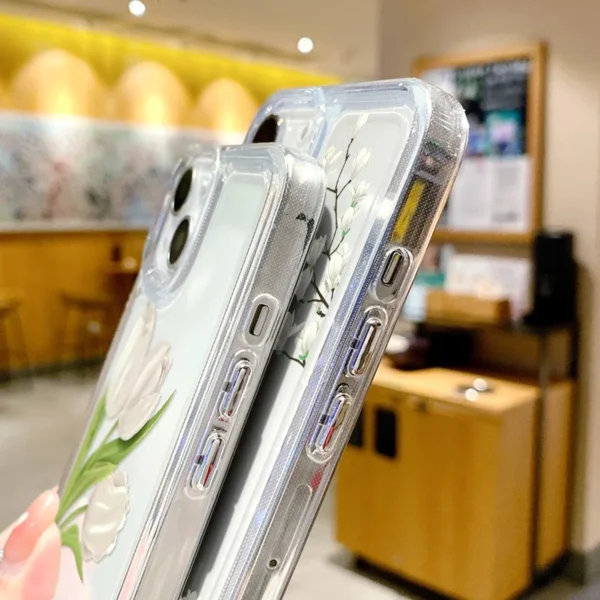 Soft Clear Phone Case For iPhone 11 Case iPhone 13 14 12 15 Pro Max XS Max XR X 7 8 Plus SE Shockproof Aesthetic Flower Cover - Image 6