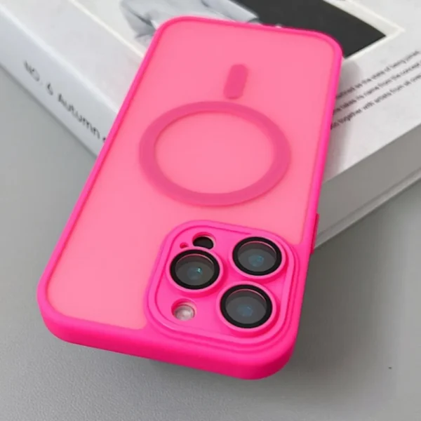Magnetic Luxury Matte Translucent Armor Shockproof Case For iPhone 16 15 14 13 12 11 Pro Max For Magsafe Wireless Charge Cover - Image 1