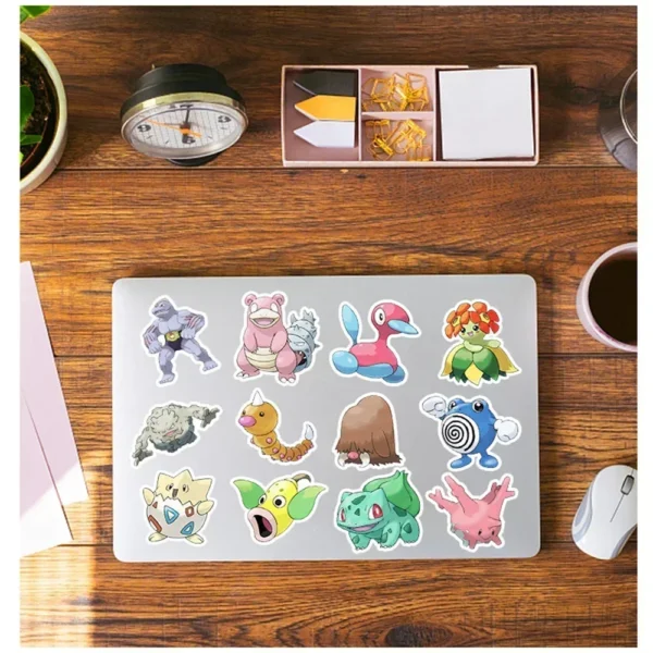 100/200Pcs Cute Pikachu Pokemon Stickers Kawaii Laptop Phone Stickers Kid Gift Suitcase Skateboard Guitar Cartoon Toys - Image 4