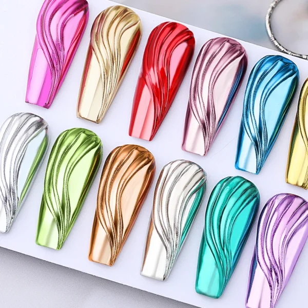 BORN PRETTY 3PCS Rhinestones Glue Gel Set MetalNail Powder With Nail Liner Brush UV LED Transparent Adhensive Glue Gel - Image 2