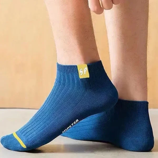 5 Pairs Men Socks Set Cotton Ankle Socks Low Cut Breathable Short Socks Soft Comfy Casual Sport Socks for Daily Summer Wear - Image 5
