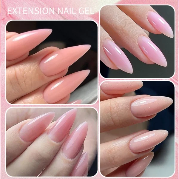 BORN PRETTY 30ml Milky White Hard Gel Jelly Nail Extension Gel Nail Polish Clear Acrylic Nail Color Soak Off UV Construction Gel - Image 4